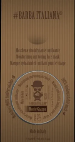 Barber*Barba Italiana Monte Grappa Feuchtigkeitsspendende und belebende Gesichtsmaske