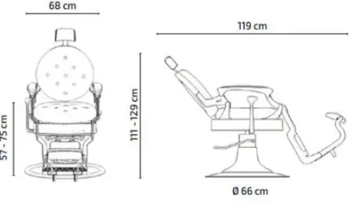 Coiffeureinrichtungen* Barberstuhl Arthur, schwarz