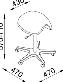 Arbeitsstühle / Hocker* DOBI Smartline Arbeitshocker Samira