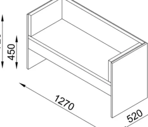 Empfangs-warte-verkaufsbereich* DOBI Smartline Doppelwartebank Hortens