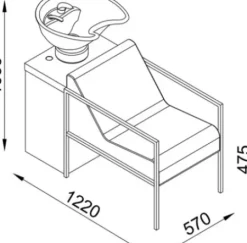 Coiffeureinrichtungen* DOBI Smartline Rückwaschanlage Yuuka