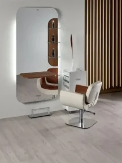 Coiffeureinrichtungen* Salon Ambience Bedienungsplatz New York, Holzoptik