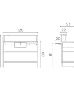 Empfangs-warte-verkaufsbereich* Salon Ambience Verkaufstheke Carnaby
