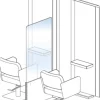 Coiffeureinrichtungen* Schutzwand für Frisierplätze