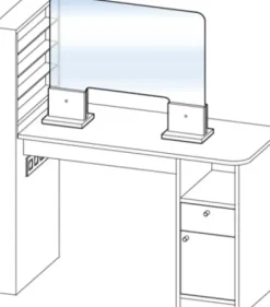 Empfangs-warte-verkaufsbereich* Schutzwand für Theken und Nailtische