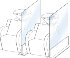 Coiffeureinrichtungen* Schutzwand für Waschanlagen