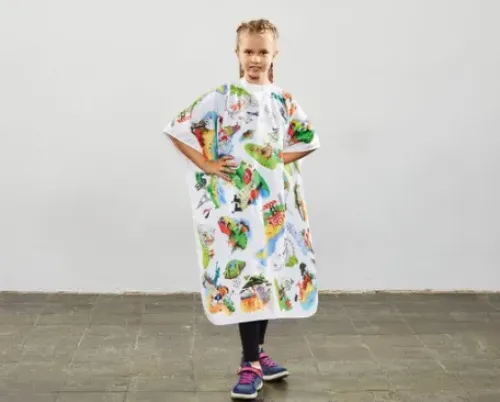 Textil*TREND DESIGN Kids World Kinder Haarschneideumhang