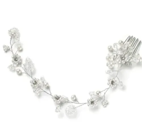 Accessoires* Trisa Celebride Haarkamm mit Perlen und Strass und zarter, formbarer Drahtdeko