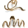 Accessoires* Trisa Fashion Geschwungene Metall Haarklemmen