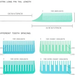 Kämme* Vellen Hair Highlighting Kamm Set 5er Pack